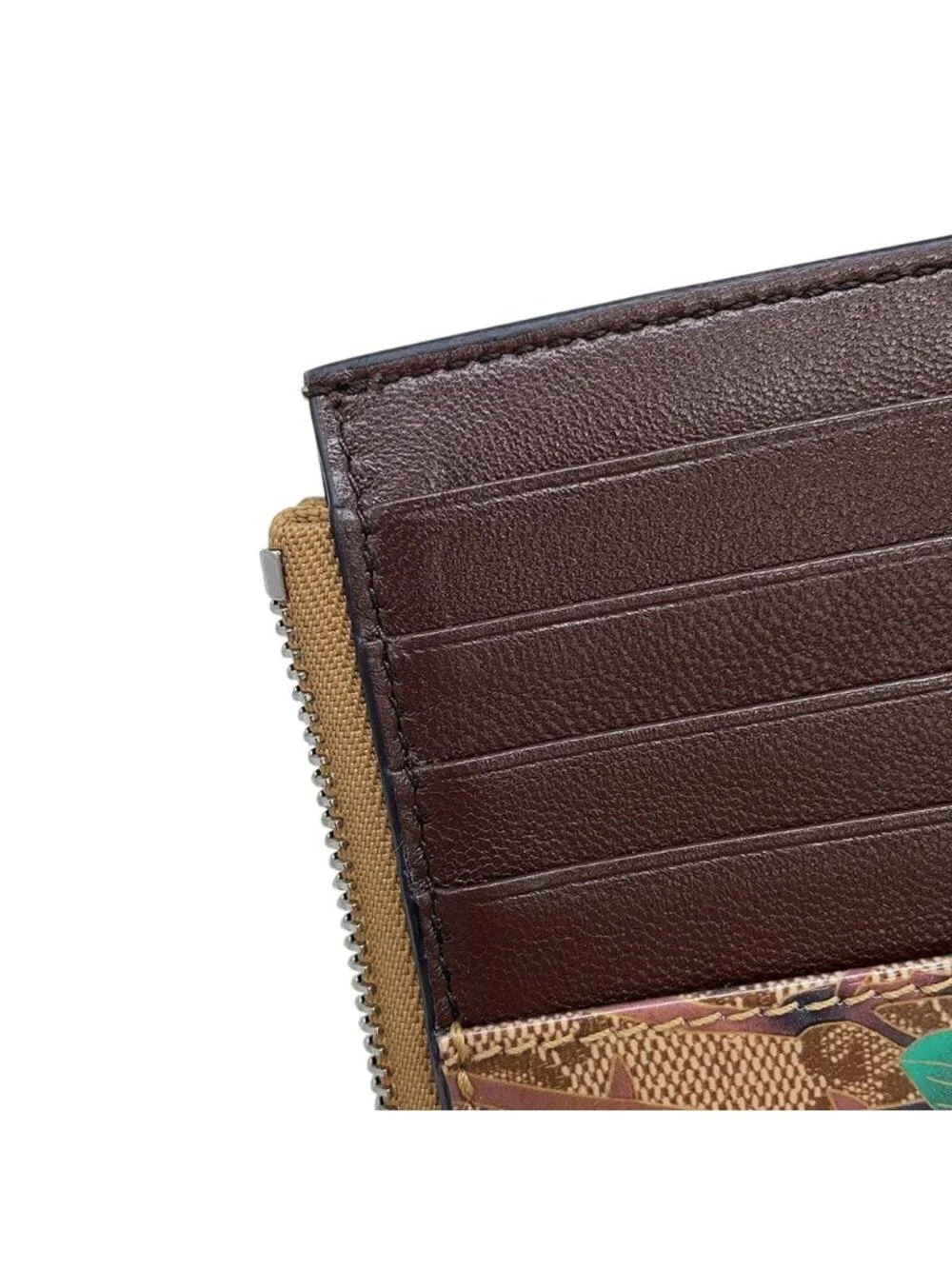 Gucci Card Case Ando Shippo Collaboration GG Leather Patent BI Floral